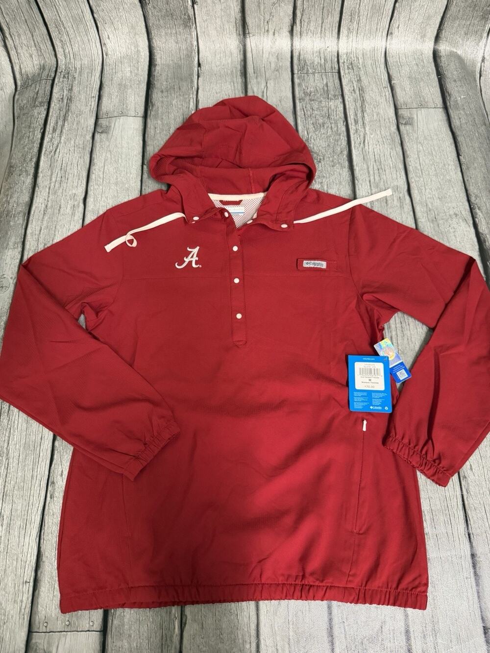 NWT Columbia Women's Alabama Crimson Tide Tamiami Hoodie Jacket Medium